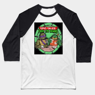 Epic Tales From the Sewers Podcast Logo TMNT Baseball T-Shirt